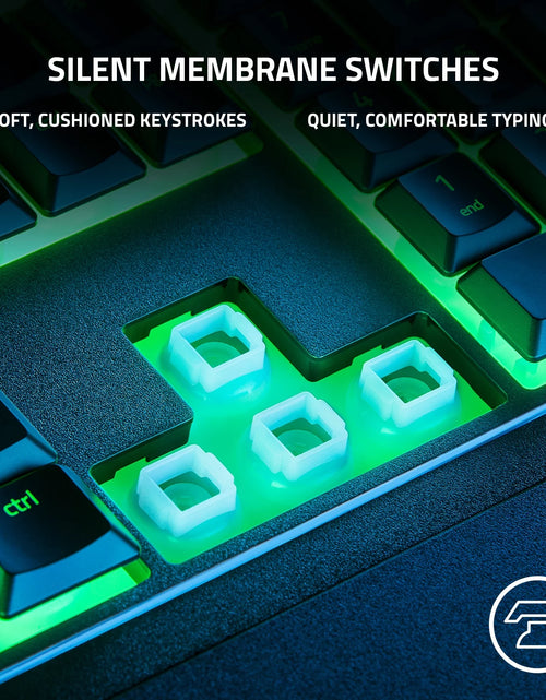 Load image into Gallery viewer, Ornata V3 X Full-Size Wired Membrane Gaming Keyboard for PC, Chroma RGB, Wrist Rest, Black
