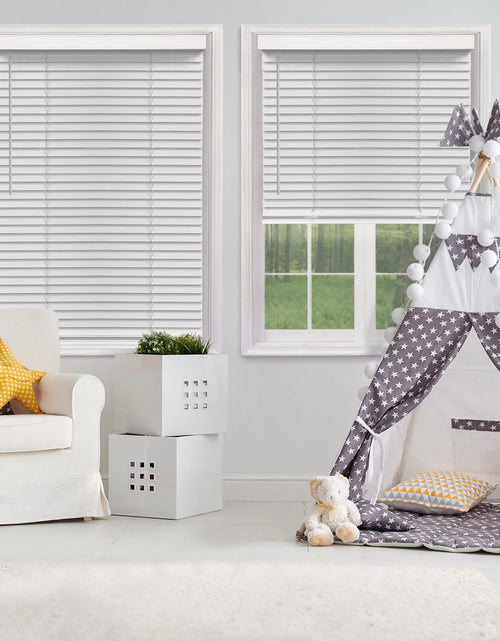 Load image into Gallery viewer, 2" Cordless Faux Wood Blinds, White
