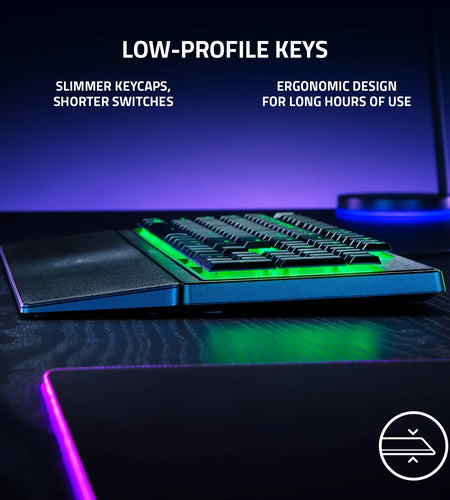 Ornata V3 X Full-Size Wired Membrane Gaming Keyboard for PC, Chroma RGB, Wrist Rest, Black