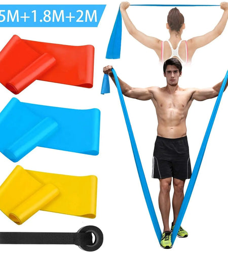Elastic Fitness Bands 3Pcs Resistance Bands Elastic Fitness Tapes Yoga Pilates Crossfit Stretching Muscular Work Out Equipment