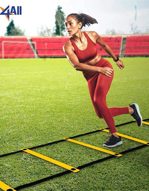 Load image into Gallery viewer, Speed and Agility Training Ladder with Carry Bag - 8 Rung (Yellow)
