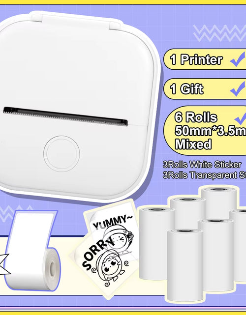 Load image into Gallery viewer, Phomemo T02 Pocket Printer Portable Thermal Printer Inkless Stickers Maker Mini Wireless Printer for Home School Office
