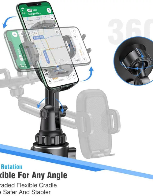 Load image into Gallery viewer, Car Phone Holder Mount, Phone Mount for Car Universal 360 Adjustable Phone Holder , Car Cup Holder for All Smartphones
