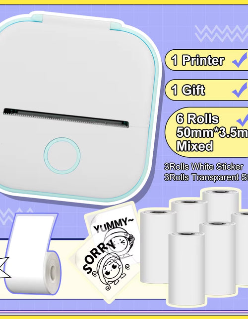 Load image into Gallery viewer, Phomemo T02 Pocket Printer Portable Thermal Printer Inkless Stickers Maker Mini Wireless Printer for Home School Office
