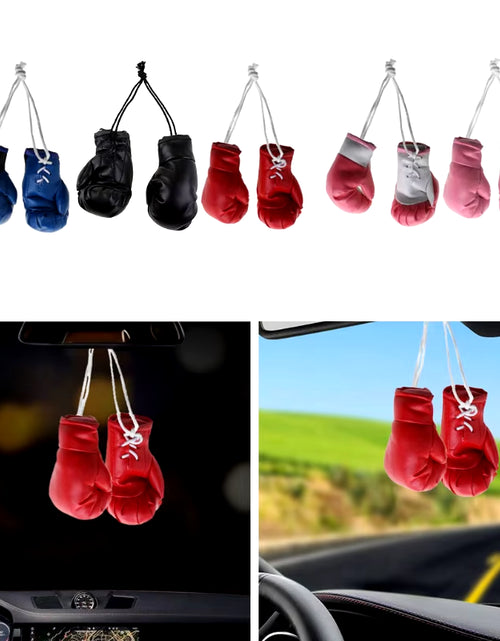 Load image into Gallery viewer, Mini Boxing Gloves Miniature Punching Gloves Car Hanging Pendant Boxing Gloves Model Decoration Rearview Mirrors Styling
