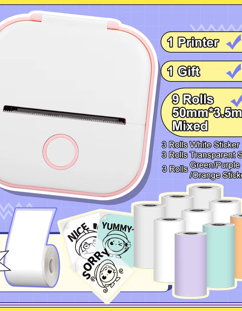 Load image into Gallery viewer, Phomemo T02 Pocket Printer Portable Thermal Printer Inkless Stickers Maker Mini Wireless Printer for Home School Office
