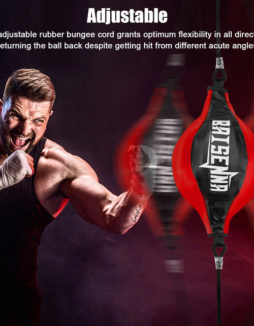 Load image into Gallery viewer, Double End Ball,  Boxing Speed Dodge Training Ball Leather Punch Bag Hanging Speed Ball for Gym Boxing Speed Training, Includes Cord, Stress Relief Exercise Equipment, Adult Teenagerss
