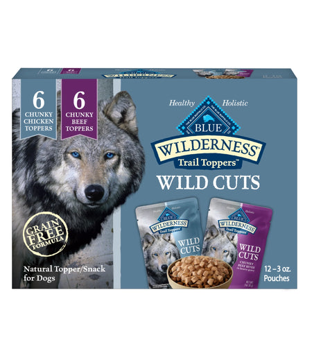 Wilderness Wild Cuts Wet Dog Food Toppers, Chicken & Beef, 3-Oz. (12 Count)