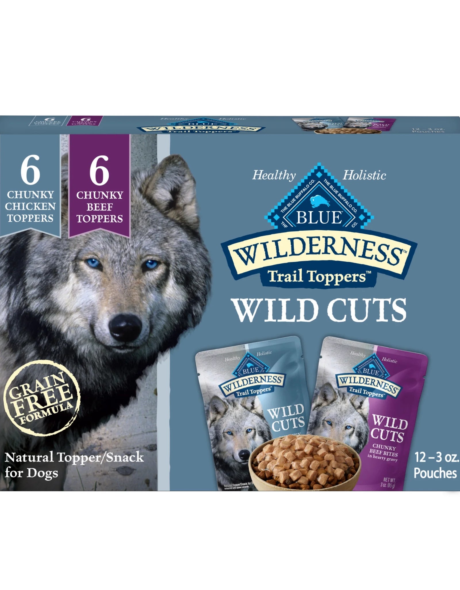 Wilderness Wild Cuts Wet Dog Food Toppers, Chicken & Beef, 3-Oz. (12 Count)