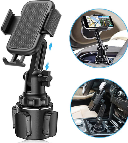 Car Phone Holder Mount, Phone Mount for Car Universal 360 Adjustable Phone Holder , Car Cup Holder for All Smartphones