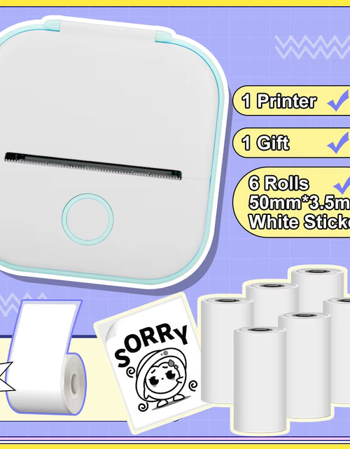 Load image into Gallery viewer, Phomemo T02 Pocket Printer Portable Thermal Printer Inkless Stickers Maker Mini Wireless Printer for Home School Office
