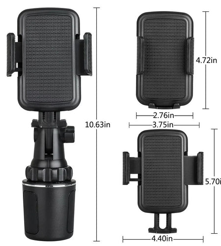 Car Phone Holder Mount, Phone Mount for Car Universal 360 Adjustable Phone Holder , Car Cup Holder for All Smartphones