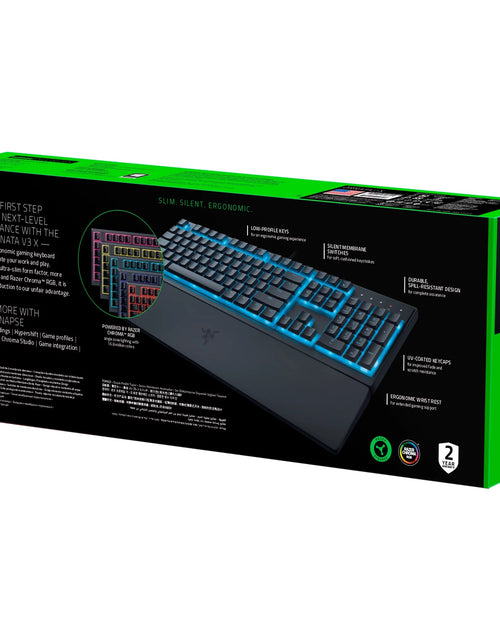 Load image into Gallery viewer, Ornata V3 X Full-Size Wired Membrane Gaming Keyboard for PC, Chroma RGB, Wrist Rest, Black

