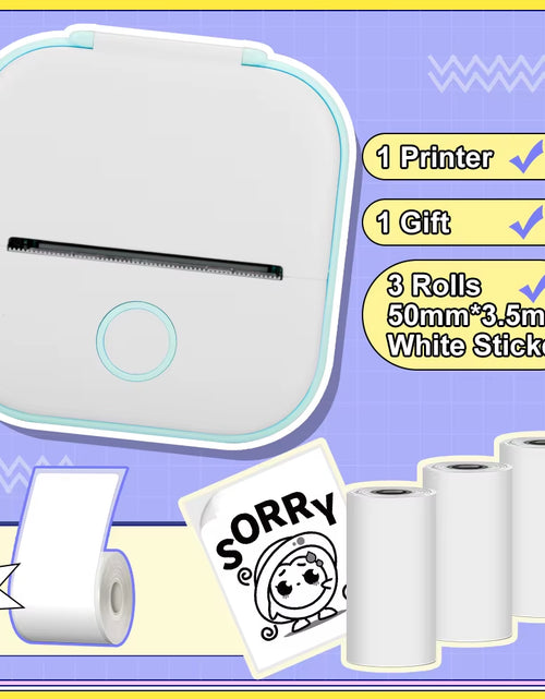 Load image into Gallery viewer, Phomemo T02 Pocket Printer Portable Thermal Printer Inkless Stickers Maker Mini Wireless Printer for Home School Office
